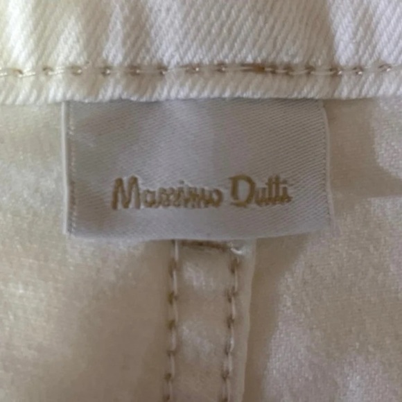 NWT. Massimo Dutti White White Mid -Waist Straight Fit Jeans. Size 2. - Picture 5 of 9